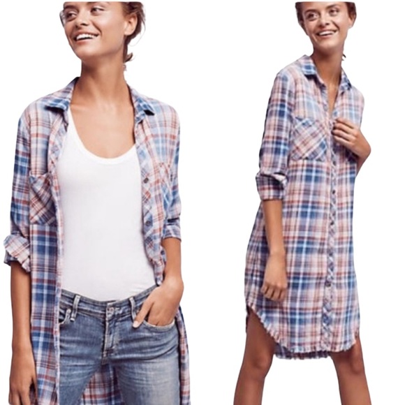 cloth & stone Dresses & Skirts - Anthropologie Cloth & Stone Plaid Dress or Tunic